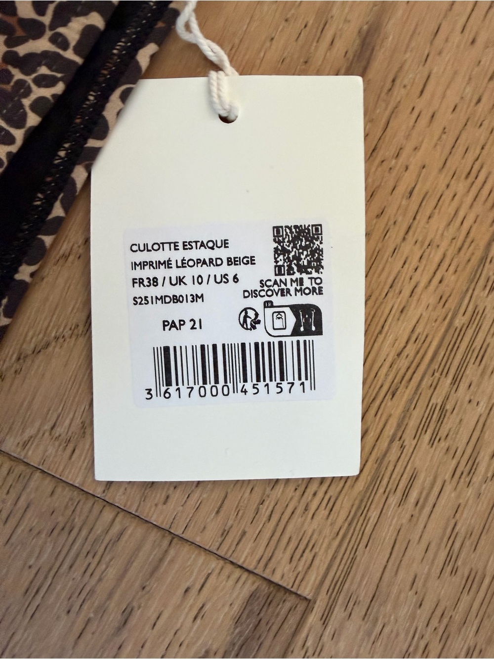 Sezane Estaque Leopard Print Bikini Bottoms - Sezane x Yse - Brown Animal Print - Picture 5 of 5